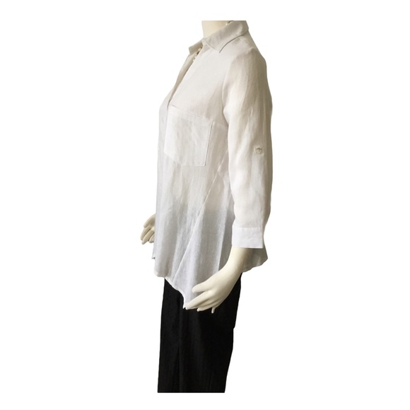 Azucar Women’s Linen Button Down Shirt NWOT Size M - Picture 8 of 10